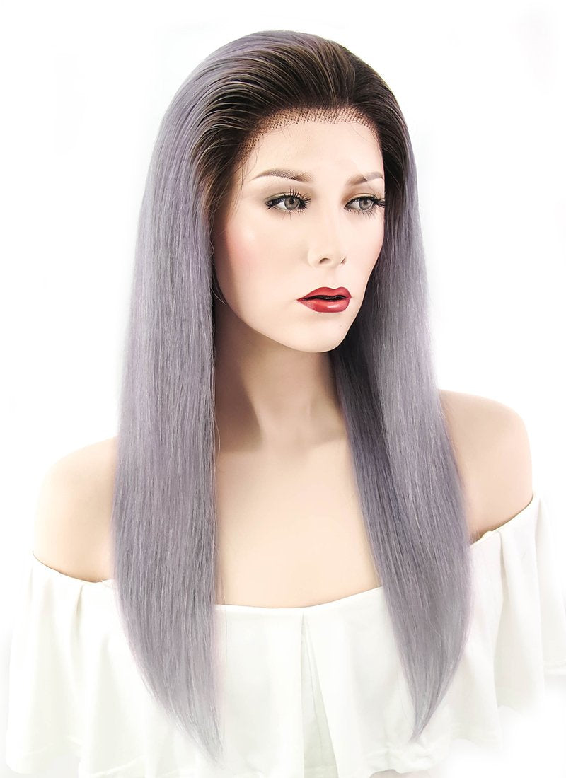 Grey straight outlet wig