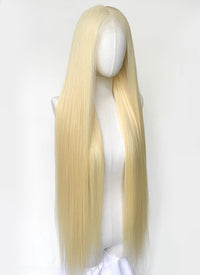 36" Extra Long Straight Bleach Blonde Lace Front Virgin Natural Hair Wig HHW002