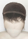 36" Extra Long Straight Black Lace Front Remy Natural Hair Wig HHW003