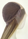 18" Long Straight Brown Blonde Ombre Lace Front With Silk Top Virgin Natural Hair Wig HHW008