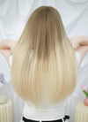 24" Long Straight Two Tone Blonde Lace Front Remy Natural Hair Wig HHW012 text