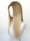 24" Long Straight Two Tone Blonde Lace Front Remy Natural Hair Wig HHW012 text