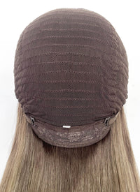 26" Long Straight Brown Blonde Ombre Lace Front With Silk Top Virgin Natural Hair Wig HHW013