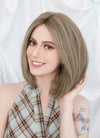 12" Medium Straight Classic Bob Blonde Balayage Lace Front Virgin Natural Hair Wig HHW015