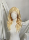 20" Long Curly Golden Blonde Lace Front Remy Natural Hair Wig HH049