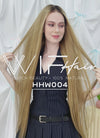 36" Extra Long Straight Mixed Blonde With Dark Roots Balayage Lace Front Virgin Natural Hair Wig HHW004