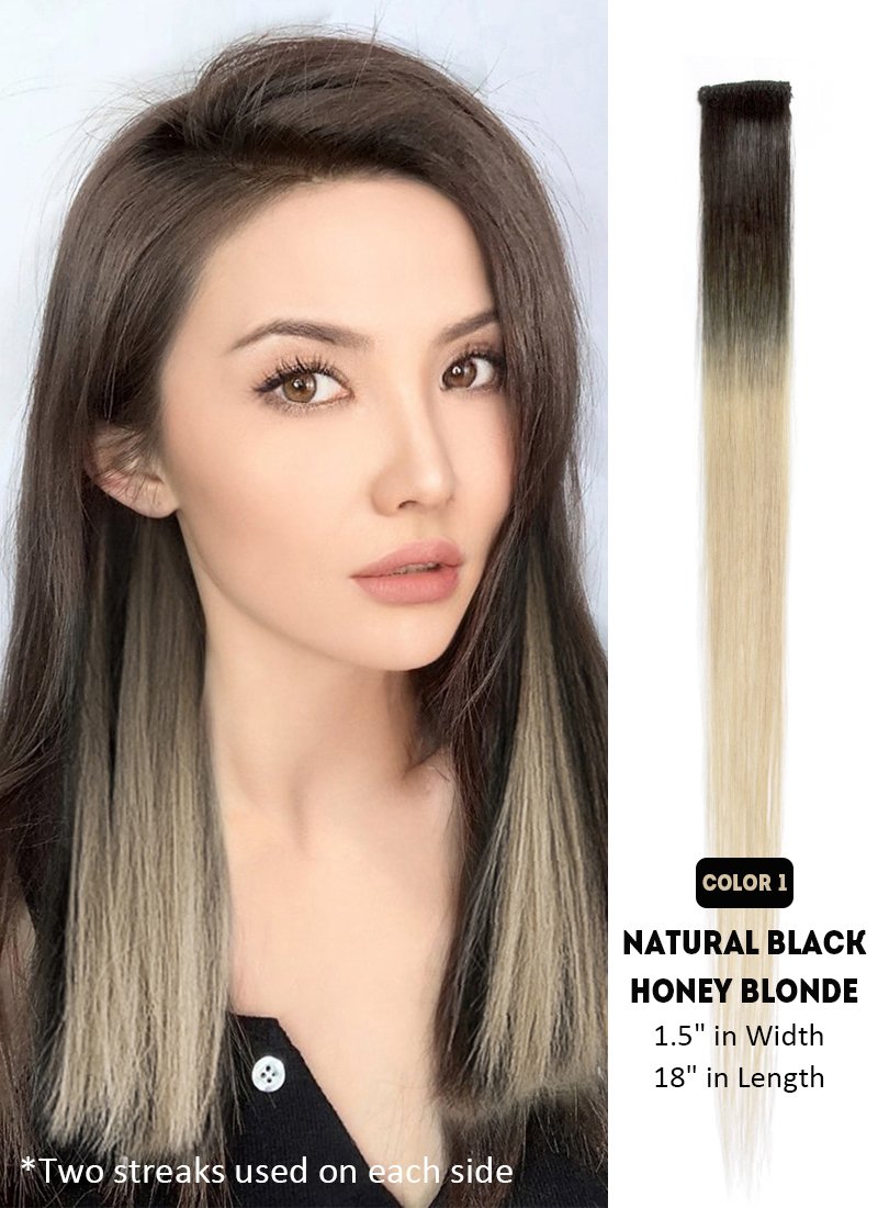 Clip-In Hair Streaks - 100% Natural Hair