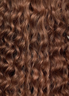 20" Long Curly Brown Lace Front Remy Natural Hair Wig HH202