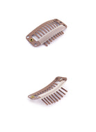 Black / Light Brown / Dark Brown / Cream 9 Teeth Snap Clips - wifhair