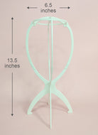 Collapsible White Plastic Wig Stand - wifhair